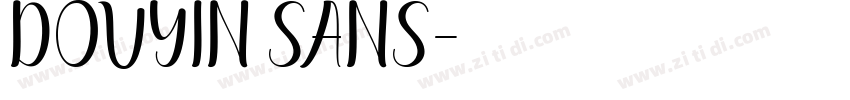 Douyin Sans字体转换